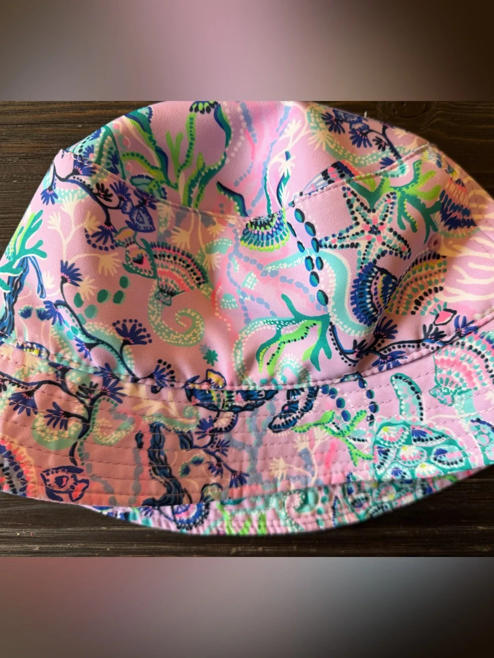 Lilly Pulitzer Bucket Hat Lilac Freesia Mermaid For You Sea Life - One Size